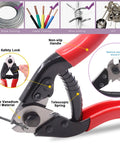 Close-up of cable cutter from All In One Bike Repair Kit With 121Pcs Heavy Duty Cable Cutter Spoke Nipples And Crimps Set.