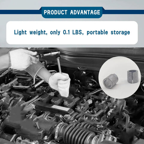 Universal Car Battery Terminal Shims 2 Pair Adapter Sleeves For Positive And Negative Posts Made From Heavy Duty Lead Alloy shown in engine.