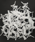Drywall Anchor Kit With Self Anchors And Screws Assorted Wall Fixing Hardware Featuring Split Ribbed Expansion And Anti Skid Groove For Soft Drywall Panels Ideal For Curtains Lamps Shelves And Decor, white plastic anchors