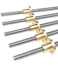 Stainless Steel Ball Screw T12 Lead Screw With Left Hand Thread 3mm Lead 304 Stainless Trapezoidal 350mm Length Reverse Left Hand Nut