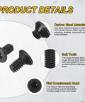 Top Shelf M2x4 Flat Head Socket Cap Screws 100 Pack Heavy Duty Carbon Steel Hex Drive Machine Bolts Grade 10.9 with flat countersunk head.