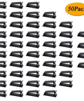 50 Pack Self Adhesive Cable Clips For TV PC And Ethernet Cables Under Desk, Cable Organizers Wire Clips Cord Holder In Black