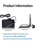 Plug And Play Electronic Signature Tablet Featuring Color Backlit LCD Screen Smooth Stylus Pen displayed with USB cable and pen.