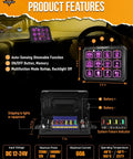 12 Gang Switch Panel With RGB Backlight RB120 Dashboard View in Vehicle