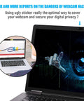 Dead Nuts Secure Webcam Slide Cover For Laptop Macbook And Phone Lock Down Private Feeds With Slick Glide Action Tight Fit Black Three Pack on a laptop.
