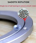 Heavy Duty Aluminum Turntable Bearing For Lazy Susan And Dining Tables Rock Solid Swivel Plate with ball bearings for smooth rotation