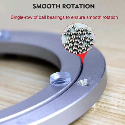 Heavy Duty Aluminum Turntable Bearing For Lazy Susan And Dining Tables Rock Solid Swivel Plate with ball bearings for smooth rotation