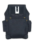 Small durable maintenance and electrician's pouch with large main pocket and front pocket, ballistic poly fabric tool organizer