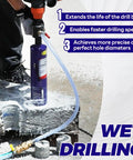 Five Eighths Inch To One Half Inch Hex Shank Water Injection Core Adapter Kit with quick connect hose for wet drilling.