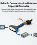 Plug And Play Ebike Controller Main Harness For Tuttio Soleil01 with M Button Display showing connections for seamless power link