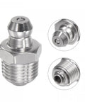 304 Stainless Steel Straight Grease Fittings 1/8-28 Inch Thread, heavy-duty hydraulic lubrication fittings, close-up view