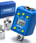 Half Inch Digital Torque Adapter Kit for Ratchets and Breaker Bars, 10 to 200 Nm, with buzzer and LED alerts, blue