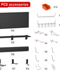 Pegboard Wall Organizer For Garage Storage 48 By 36 Inch With Hooks And Bins Tool Panel System 72 Piece Set accessories layout
