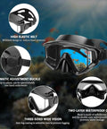 Anti Fog Diving Mask With 180 Degree Field Of View For Adults Dope Snorkel Mask With adjustable buckle and wide vision
