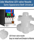 4 Pack Coke Machine Valve Diffuser Kit Internal Mixer 3.0 Replacement Parts For Cola Soda Machines Easy Install Durable Valve Assembly 28368 white LEV nozzle