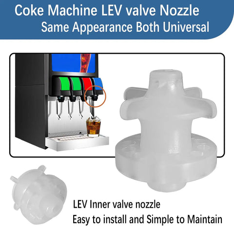 4 Pack Coke Machine Valve Diffuser Kit Internal Mixer 3.0 Replacement Parts For Cola Soda Machines Easy Install Durable Valve Assembly 28368 white LEV nozzle