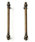 Old School Vintage Antique Brass Cabinet Pulls 2 Pack 5 Inch Brushed Bronze Drawer Handles 128mm Center To Center Zinc Alloy
