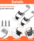 Spring Loaded Toggle Latch Set 4 Stainless Steel Latches With 18 High Quality Screws Two Point Two Inch Small Beefy Tension Clasp Clips