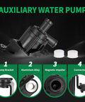 Tight Fit No Sweat Swap Durable Electric Auxiliary Water Pump For Ford Escape And Fusion Coolant System showcasing pump with parts.