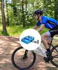 Cyclist on mountain bike with Bike Pedal Extenders 20mm Spacers For 9 16 Inch Threaded Pedals Fit MTB BMX Road SPD visible