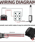 Wiring diagram for Mini 12V Linear Actuator With 2 Inch Stroke, 180N Waterproof Micro Electric Actuator and instant switch