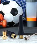 4 Piece Ball Pump Needle Kit With Nozzle Adapter For Sports Balls And Inflatables Durable Metal Needles And Plastic Nozzle