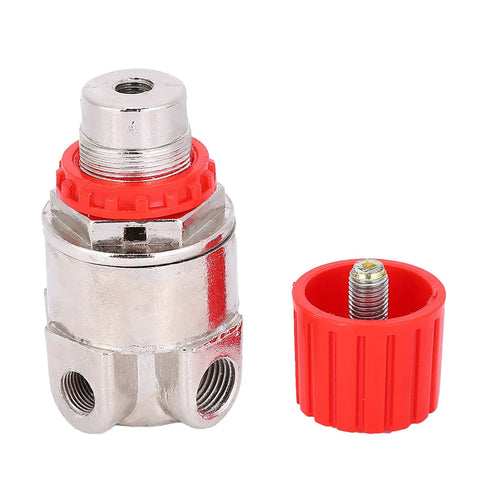 Pneumatic Systems Air Pressure Switch And High Precision Regulator Valve Assembly with red fittings
