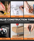 Absolute Banger Carpenter Pencil Kit featuring heavy duty mechanical leads being used in carpentry work and marking.