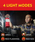 Person holding Three Pack LED Camping Lanterns Collapsible Lights For Tents And Outdoors, Beast Mode Brightness 360 Pro with 4 modes