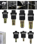 Versatile 7-Piece Rivet Nut Tool Kit M3 To M1 In Carbon Steel, Two-Way Operation For Manual Wrench Or Drill Attachment, Heavy-Duty Rivnut Tools For Construction And DIY Projects., carbon steel rivet nut adapters for drill and wrench use on metal panels