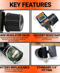 Pro Grade Digital Air Pressure Regulator With One Quarter Inch NPT Diaphragm Airflow Valve Up To 160 PSI Digital Gauge Key Features