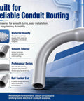 Twenty Pack Three Quarter Inch Ninety Degree Long Radius Pvc Conduit Elbows With Bell Ends For No Sweat Installations and Top Shelf Electrical Wiring Jobs That Really Deliver, showing smooth turns and PVC durability.