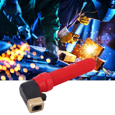 Heavy Duty 400-500A Welding Electrode Holder With Pure Copper Nozzle, ergonomic grip for quick rod swaps.