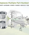Premium Heavy Duty Steering Pivot Bushing 2 Pack For John Deere X700 X900 Riding Mower with detailed parts diagram.