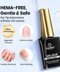 Gel Nail Prep Kit With Dehydrator And Primer, Hema-Free, bottle with gold cap, gentle on nails, ideal for extensions