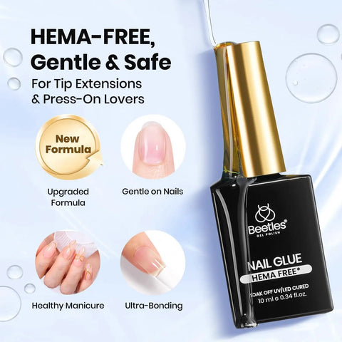Gel Nail Prep Kit With Dehydrator And Primer, Hema-Free, bottle with gold cap, gentle on nails, ideal for extensions