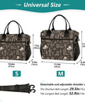 Desert Western Cowgirl Style Insulated Lunch Bag With Adjustable Shoulder Strap Reusable Cooler, size comparison, S and M