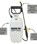 1.5 Gallon Bleach Sprayer With Durable Viton Seals for home and yard cleaning, showing nozzle and translucent tank