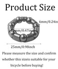 Four Piece Bicycle Ball Bearing Retainer Kit With One Quarter Inch Bore And Seven Ball Bearings, size details illustration