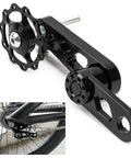 Single Speed Bike Chain Tensioner And Guide With Derailleur Hanger, Premium Aluminum Alloy Chain Stabilizer, Black