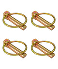 Four Piece Linch Pin Set With 11mm Diameter And 45mm Length Heavy Duty Locking Pins For Farm Tractors Trailers Mowers And Trolleys Zinc Plated Carbon Steel Built To Take Rough Use Like A Real Workhorse, 4-pack