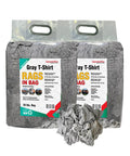 Bulk Recycled Gray T Shirt Rags 50 Lb Bag Cotton Cleaning Cloths For Garage Paint Dust Oil Wood And Multi Surface Wiping Great Absorbency