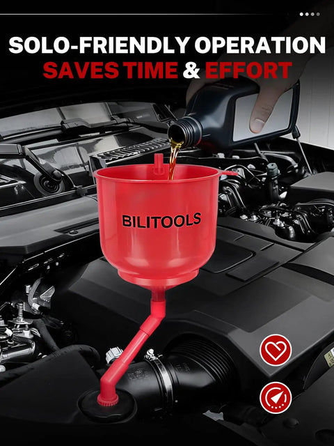 Premium Coolant Funnel Kit With Integrated Vacuum Bleed Tank for easy fluid transfer during maintenance.