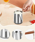 Turkish Coffee Pot Stainless Steel Multipurpose Milk Frothing Pitcher and Coffee Kettle for Office Kitchen Home Bar 600ml