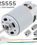 High Speed 24V DC Ride On Car Motor Upgrade With 18000 RPM Replacement Drive Motor For Kids Ride On Cars Includes Three 10 Tooth Gear Sets And Wiring For Easy Install