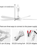 Portable 28 Inch Ceiling Fan With Remote For Indoor And Outdoor Use White Quiet Plug In Gazebo Tent RV Dorm Garage Small Room