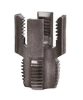 Close-up of the ultimate pipe threading tool for 1/2 inch pipes, alloy steel, designed for quick rethreading of internal and external threads.