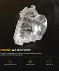 Engine Timing Belt Kit With Water Pump For Chevy Cruze Sonic 1.8L 2012 2014 Plus Aveo Aveo5 1.6L 2009 2011 And Pontiac G3 1.6L 2009 2010 Durable Drop In Replacement For Quiet Reliable Timing Operation And Long Lasting Performance, close-up of metal water pump design and structure