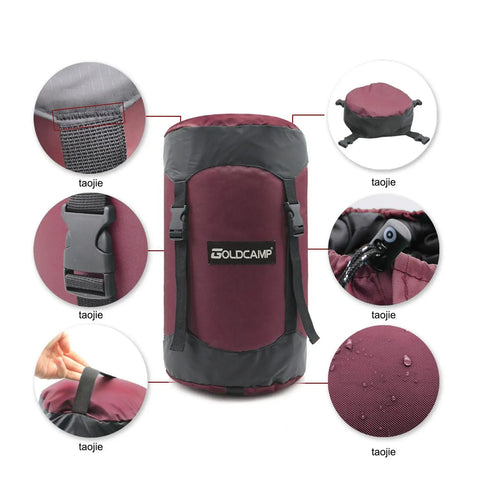 Waterproof Stuff Sacks For Camping Gear Organizer Red XXL Durable Ripstop Compression Sacks For Tents Clothes And Outdoor Gear Ideal Travel Storage And Hiking Adventure Essentials with features