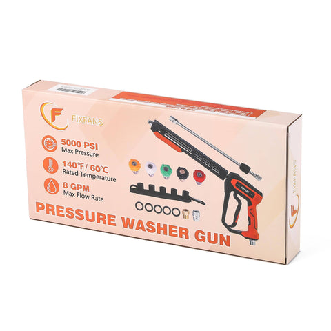 Beast Mode 5000 PSI Pressure Washer Gun Kit box with replacement wand, 5 nozzle tips, M22 fitting, quarter inch quick connect female
